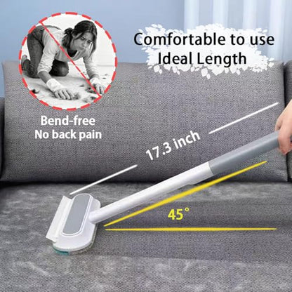 Pet Hair Remover for Furniture & Couch – 17.3 Inch Reusable Dog & Cat Hair Brush, Washable Lint Cleaner for Carpet, Clothes & Bedding, 4-in-1 Multifunctional Fur Removal Tool with Long Handle