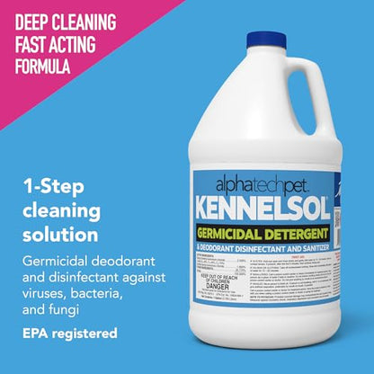 ATP KennelSol Dog Crate Cleaner & Disinfectant for Kennels, Cages, Floors, Litter Boxes & Hard Surfaces | EPA-Registered, Kills Bacteria & Viruses, Parvo Disinfectant | 128 Fl Oz - 4 Count - size: 1 Count (Pack of 1)