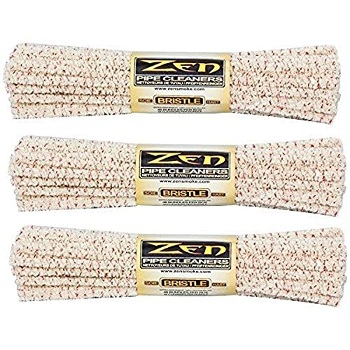 Zen Bundles Zen Pipe Cleaners Hard Bristle, 132 Count (Pack of 3),Yellow