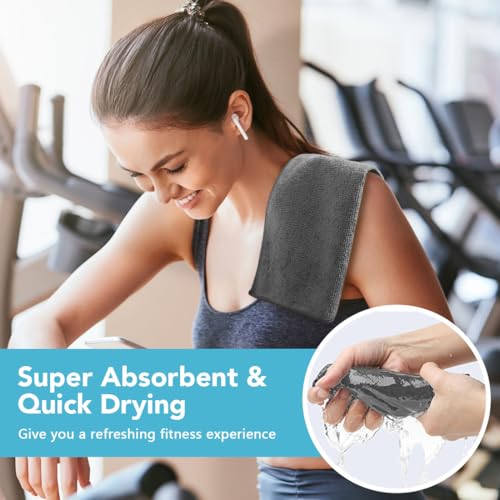 Orighty Washcloths Bulk, 200 Pack Highly Absorbent & Soft Feel Microfiber Face Towels, Multi-Purpose Wash Cloths & Hand Towels for Bathroom, Hotel, Spa, and Gym, 12x12 Inch, Grey - color: Grey
