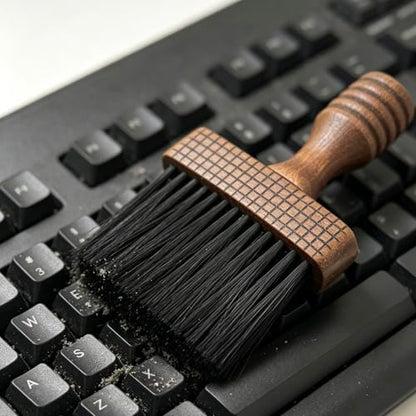 Stiff Bristle Wooden Handle Cleaning Brush, Multi-Purpose Hand Brush for Coffee Grounds, Nail Dust, Neck Duster, Countertop & Keyboard