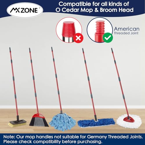 Spin Mop Handle Replacement Compatible with O Cedar Spin Mop and Bucket, 4-Section 29" to 56" Rotatable Mop Replace Handle, Mop Stick for Floor Cleaning (Mop Head & Base not Include) - size: 1pcs Spin Mop Handle
