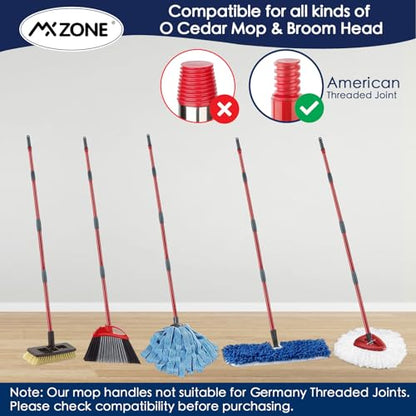 Spin Mop Handle Replacement Compatible with O Cedar Spin Mop and Bucket, 4-Section 29" to 56" Rotatable Mop Replace Handle, Mop Stick for Floor Cleaning (Mop Head & Base not Include) - size: 1pcs Spin Mop Handle
