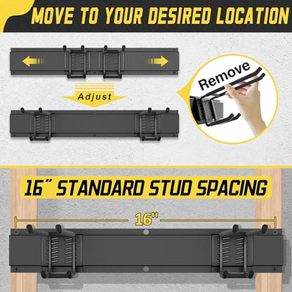 klasit Garage Wall Organizer,21Pack Carries 1200 lbs,Garden Tool Organizer 99in With Large Storage Space,Easy Assembly, Sturdy Design,for Efficient Tool Storage Garage Organization - size: 99"21Pack
