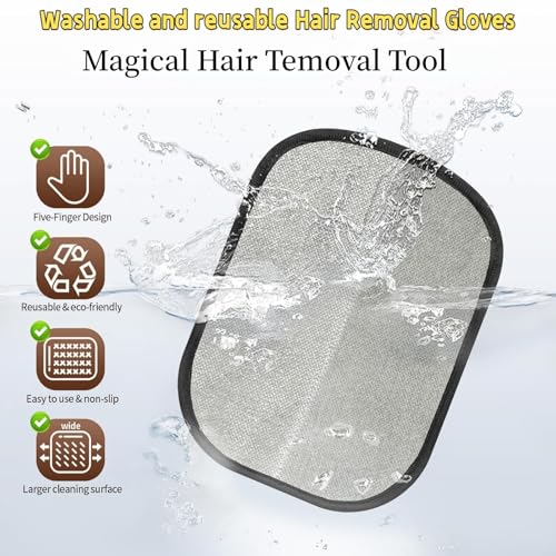 Pet Hair Removal Glove for Cats & Dogs, 2Pcs Newly Upgraded Electrostatic Pet Hair Remover Gloves, Reusable Magic Brush Pet Hair，Pet Hair Remover for Laundry, Sofas，Carpets，Clothing