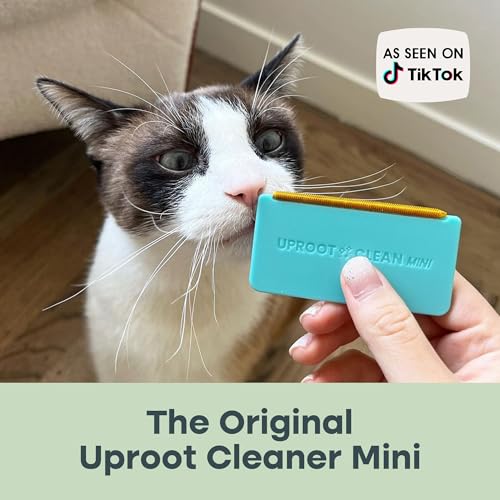 Uproot Cleaner Mini Pet Fur Removal Tool - Pocket-Sized Dog Hair Remover for Car, Clothes, Cat Beds & Tight Corners - by The Creators of The Uproot Cleaner Pro Pet Hair Removal Tool