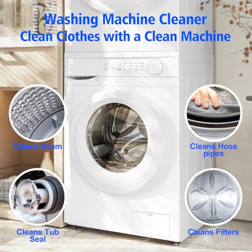 USKICH 40 Pack Washing Machine Cleaner Tablets,Deep Cleaning Descaler For HE Front Loader & Top Load Washer,Washer Machine Cleaning Tablets Clean Inside Drum and Laundry Tub Seal,Septic Safe - style: Cleaners-40P