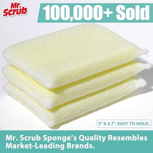 Sponges Kitchen Scrub Dish Sponge Scouring Pad, 6 Pads Cleaning Brush Dishwasher Soap Supplies, Dishwashing Dinnerware Towels Sink Pan Pot Cloth Rags Holder Bathroom Bathtub - size: 6 Pack