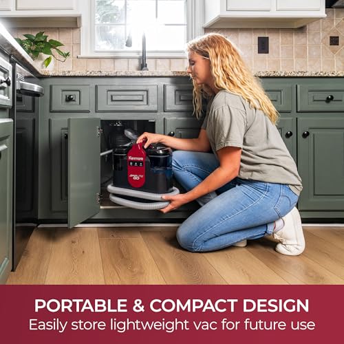 Kenmore KW1050.01 Upgrade Portable Heated Carpet & Upholstery Spot Cleaner, 16Kpa Power Suction with Versatile Tools for Pets, Area Rugs and Couches - color: Red