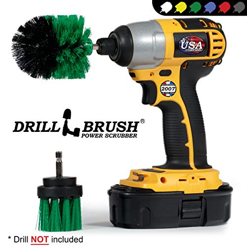 Drill Powered Kitchen Cleaning Brushes - Oven Cleaning Tools - Fridge Stain Remover - Kitchen Cleaning Supplies - Kitchen Scrubbers - Countertop Scrub Brush - Air Fryer Cleaning Kit - Sink Cleaner - color: Green