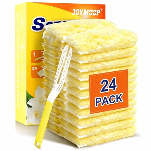 Heavy Duty Duster Refills for Swiffer Duster, 24 Count Yellow Refills with 1 Handle, Disposable Dusters for Cleaning Electronics, Furniture, Blinds - color: Yellow Handle With Yellow Refills, size: 1 Duster Handle + 24 Refills(Double-Sided)