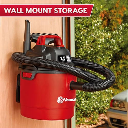 Vacmaster 2.5-Gallon* 2 Peak HP Wall Mountable Wet/Dry Vacuum – VOM205P 1101 - style: Plug-in Edition