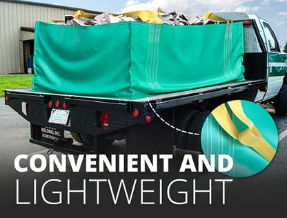 Skywin Dumpster Bag, 3 Pack Reusable Yard Waste Bags, Foldable Yard Waste Container, Trash Bag for Waste Management, Multiple Times Use During Renovations, Can Hold Up to 3,500 lbs (Green) - size: 3 Pack, style: 96 Inches Length