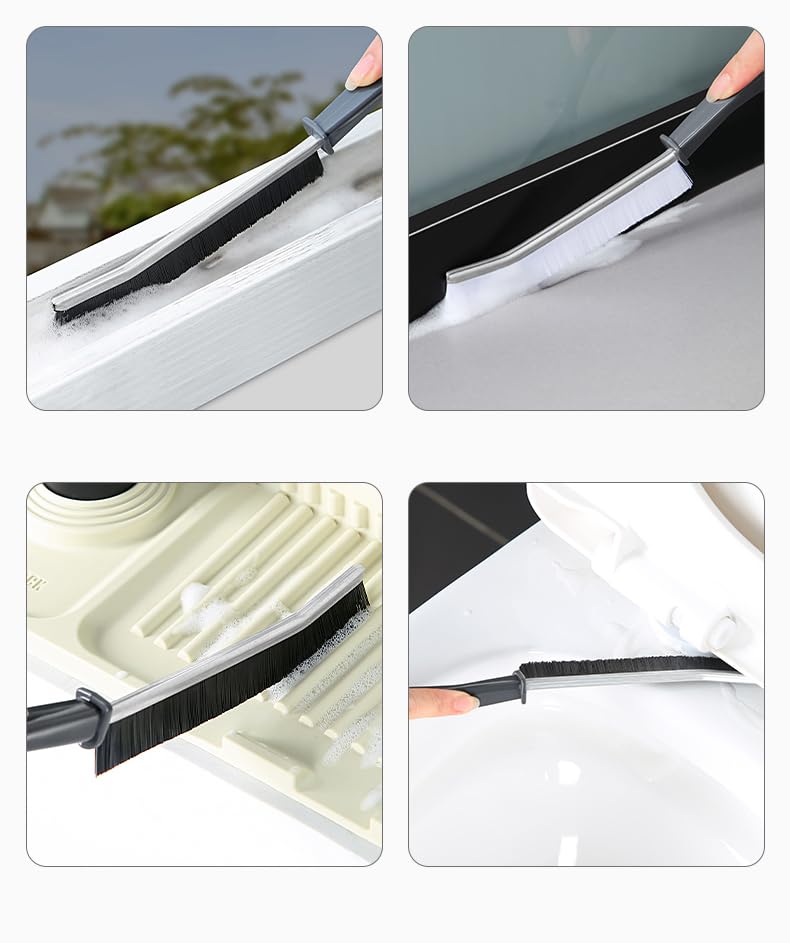 4pcs Mixed Hard Bristle Crevice Cleaning Brush-Thin Gap Scrub Brush, Multifunctional Gap Cleaning Brushes for Grout, Bathroom,Tiles, Kitchen, Faucets, Car - color: Mixed