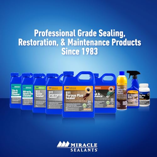Miracle Sealants Miracle Heavy Duty Tile & Stone Cleaner, Grout Haze Remover, Non-Acidic, Quart, 6 Pack - size: 32 Fl Oz (Pack of 6), style: Jug
