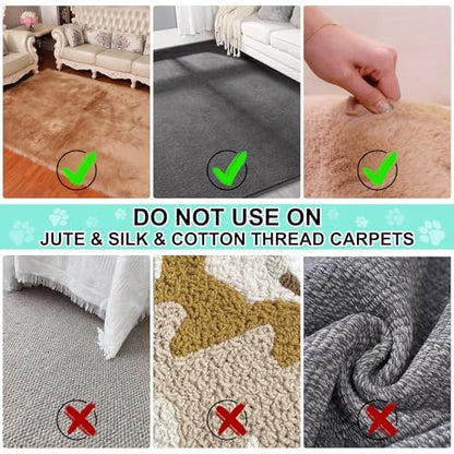 58" Adjustable Long Handle Carpet Rake - Carpet Rake for Pet Hair Removal,Reusable Pet Hair Removal Tool, Cat Dog Hairs Carpet Broom Rakes - color: Green, size: 58inch