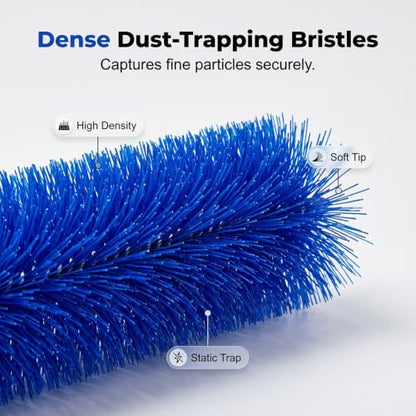 Fan Cleaning Brush, 2026 New Bendable Microfiber Head Dusting Brushes, Reusable Fan Cleaner Brush Dust Remover for Electric Fans, Air Conditioning, Car Vents and Blind，Grey：48cm - color: Gray, size: 48cm