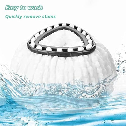 20PCS Spin Mop Replacement Head,100% Microfiber Mop Heads Replacements Compatible with Triangle Spin Mop,360 Degree Round Spin Mop Replacement Head for Easy House Cleaning Floor Mopping - size: 20PCS