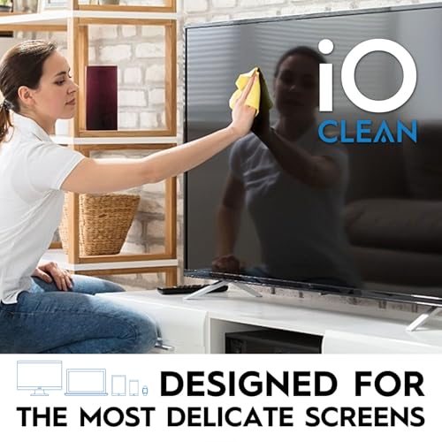 Screen Cleaner Spray (16oz - 473ml) – Best Large Cleaning Kit for LCD LED OLED TV, Smartphone, iPad, Laptop, Touchscreen, Computer Monitor, Electronic Devices, Microfiber Cloth Wipes and 2 Nozzles - size: 16 Fl Oz (Pack of 1)