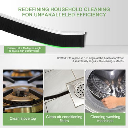 3 Pcs Crevice Cleaning Brush, 2023 Updated Premium Hard Bristle Cleaning Brush, Multifunctional Gap Cleaning Brush for House Use Dead Corners Window Groove Bathroom Kitchen Gap Utensils