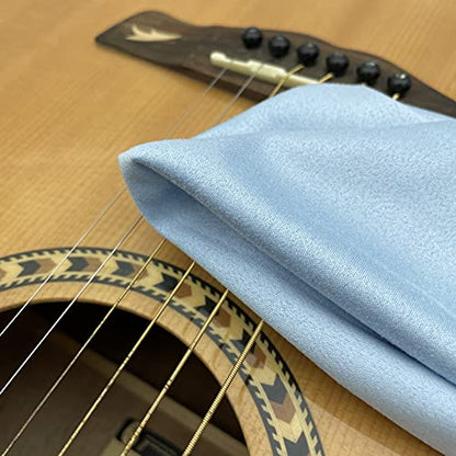 AAwipes Violin Clean Cloths Microfiber (6-Pack 12"x12" Cloths Blue) Plush Polishing Cloths for Musical Instruments Premium Cleaning Cloths for Guitar Piano Clarinet Trumpet Sax Universal (HCIS-1212-B) - color: Blue 6PCS