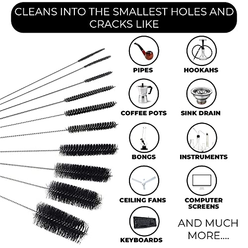 72" Flexible Pipe Cleaning Brush - Heavy Duty Auger Tool Blue | Heavy duty cleaning brush for bathroom sink, bathtub, shower, kitchen sink drains, bottles, elastic hose pipe cleaner - color: Blue