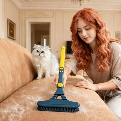 2 in 1 Window Screen Cleaning Brush Set – Multi-Purpose Cleaning Brush for Patio, Door & Porch Screens – Also Cleans Glass, Mirrors, Sofa & Car Interior