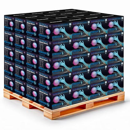 Raxwell Disposable Nitrile Gloves - Heavy Duty Cleaning Gloves - Elbow-Length Dishwashing & Kitchen Use - Chemical Resistant - size: Large, style: 1 Pallet (84 Cases)