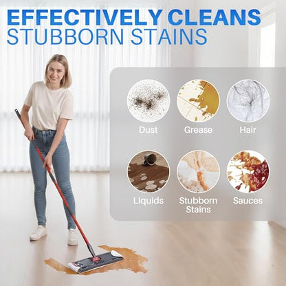 Mop Head Replacement Pads for O Cedar H2pro Flat Mop System, 18 PCS Reusable & Washable Microfiber Replacements Pads for Various Floors, Blue and White Stripes - size: 18 PCS - 15.95” x 4.33”