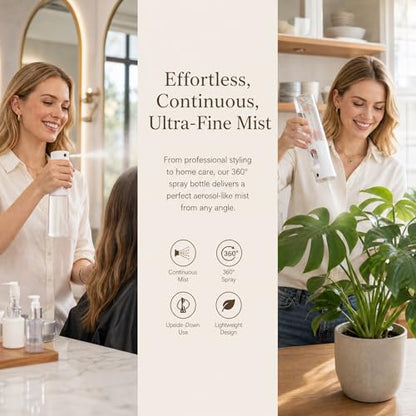 10 Packs 17Oz/500ML Spray Bottle For Hair – Ultra Fine Mist Sprayer, Continuous Mister Spray Bottle for Hairstyling, Cleaning, Plants, Pets, Barbers, Salons, Essential Oil Scents (Clear-17OZ) - color: Clear-17OZ