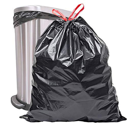 Reli. 39 Gallon Trash Bags Drawstring (100 Count) Large 39 Gallon Heavy Duty Drawstring Trash Bags, Garbage 39Gal Capacity, Lawn Leaf (39Gal, Black) - size: 1 Count (Pack of 100)