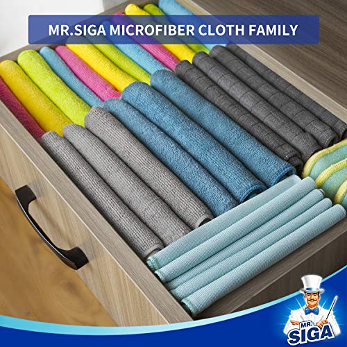 MR.SIGA Microfiber Cleaning Cloth, Pack of 6, Size: 13.8" x 15.7" - size: 13.8 x 15.7 inch