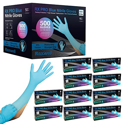 Raxwell Disposable Nitrile Gloves - Heavy Duty Cleaning Gloves - Elbow-Length Dishwashing & Kitchen Use - Chemical Resistant - size: Small, style: 500 Count