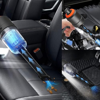 Car Vacuum Cleaner with Cleaning Cloth 120w Portable Handheld Vacuum Cleaner Powerful Suction USB Rechargeable Vacuum Cleaner Mini Dusts Buster Mini Vacuum Electric Duster for Cars Home
