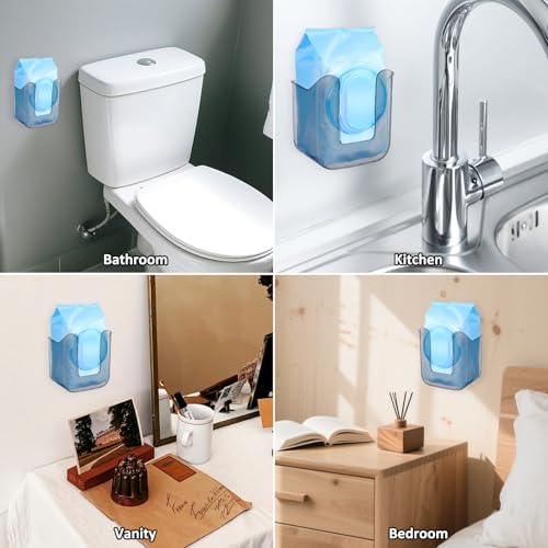 Flushable Wipes Dispenser Wall-Mounted Tissue Box Kitchen Wipes Storage Wipe Holder for Bathroom Bedroom Kitchen Toilet (Translucent Gray) - color: Transparent Gray