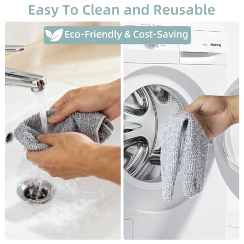 67 in Dusters for Cleaning with Extension Pole, Retractable Gap Dust Cleaner with 4PCS Microfiber Cloths, Baseboard Cleaner Tool with Handle for Blinds, Under Appliances Furniture Fridge