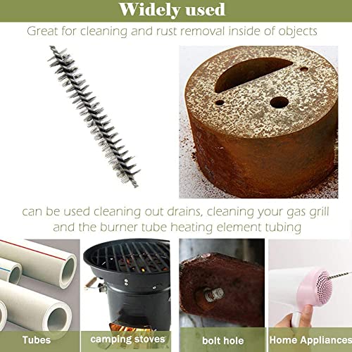 Utoolmart Steel Wire Cleaning Brush, Spiral Power Tube Brush, Steel Wire Tube Brush Cleaning Tool, Tube Bottle Brush, 0.6-inch Diameter 12-inch Length, 5pcs - color: 5pcs, size: 1.5cm