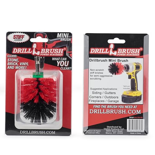 Outdoor Small Scrub Brush - Patio Cleaning Scrub Brush - Concrete Pools Cleaning Brush - Garden Statue Cleaning Tools - Monuments and Headstone Restoration Kit - Granite Cleaning Brush for Home Use - color: Red