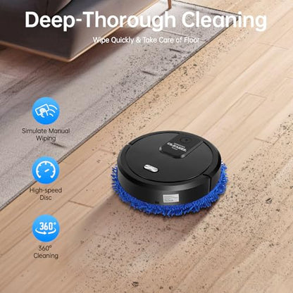 Smart Quiet Mopping Machine Wet & Dry USB Rechargeable | Efficient USB Rechargeable Mop Machine Large Areas with Spray Humidifying Suitable for Home & Office Floors