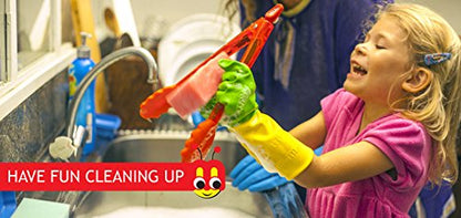 Learn & Play Kids Gloves ; Age Group 3-5; Fit - Palm Width 2.5 to 2.75 Inch ; Rubber Gloves 1 Pair
