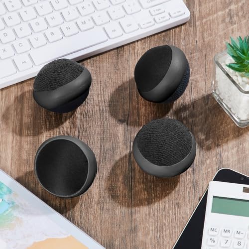 Suclain 4 Pack Touch Screen Cleaner Balls Phone Cleaning Ball Microfiber Touch Car Screen Glass Cleaner for Easter Computer Laptop Phone Monitor - color: Black