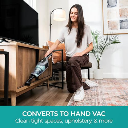 Kenmore 200 Series DS2010 Cordless Stick Vacuum Lightweight Cleaner 2-Speed Power Suction LED Headlight 2-in-1 Handheld for Hardwood Floor, Carpet & Pet Hair - style: Black