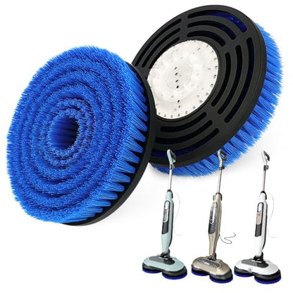 Frescares S7001 Upgraded Replacement Steam Mop Brush Head for Shark,S8201 S8001 S7000 S7201 S7000AMZ S7005 S7020 S7001C Scrubbing and Sanitizing Hard Floor Steam Mop Pads (2Blue) - color: 2blue