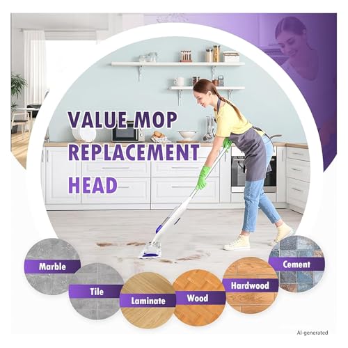60 Pack Disposable Pads Refills Compatible with Swiffer Power Mop, for Swiffer Power Mop Refill, for All Floor Cleaning, Unscented & Thickened Pads - size: 60 PowerMop Pads