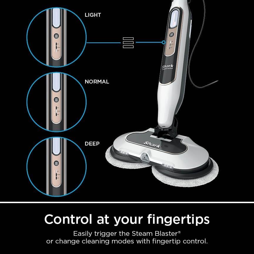 Shark S8201 Steam & Scrub with Steam Blaster Technology All-in-One Hard Floor Steam Mop with 3 Steam Modes & LED Headlights, Bronze (Renewed) - color: Bronze/White