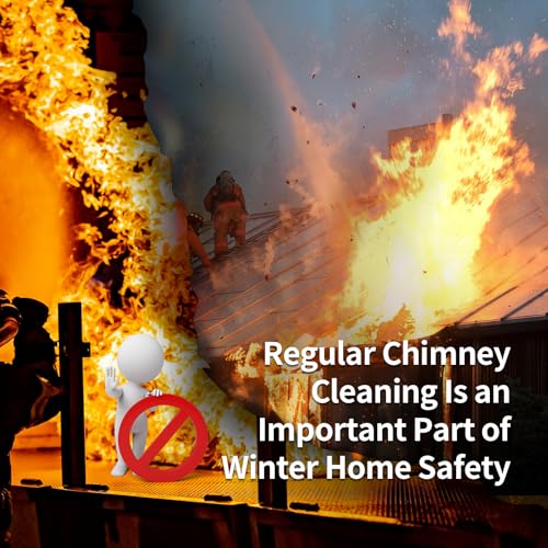 Bluesea Chimney Sweep Kit - Extends Up to 46 Feet, Includes 14 Flexible Rods and Strong Brush for Efficient Cleaning - size: 46 Feet