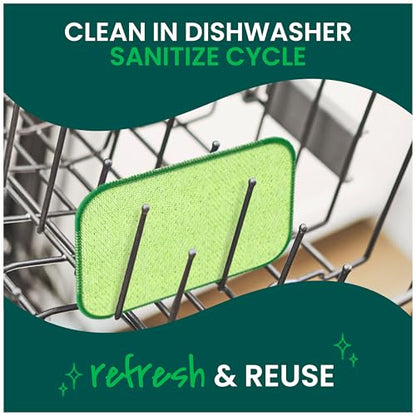 Scotch-Brite Dobie Scrub & Wipe Cloths, Sponge Cloths for Cleaning Kitchen, Bathroom, and Household, Dobie Scrub and Wipe Cloth Absorbs and Doesn't Scratch, 2 Cleaning Cloths