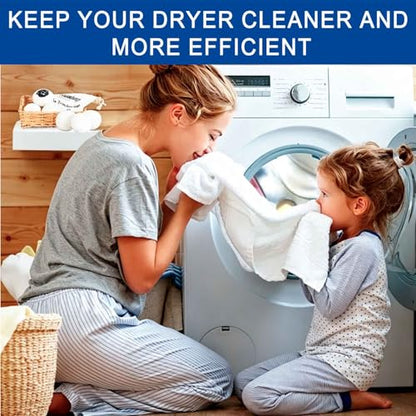 Dryer Vent Cleaner Kit,Lint Trap Cleaning Tool with Vacuum Hose Attachment for Washer Dryer-Includes Dryer Lint Brush,Vent Cleaning Hose,and Air Compressor Tools for Front Loader and Ventless Dryers