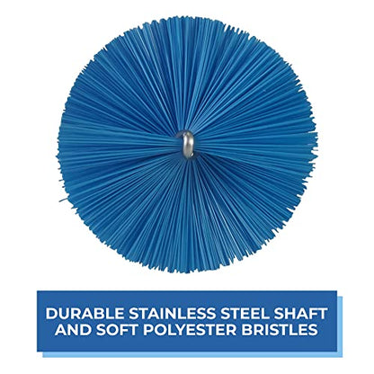 Vikan 2 5/8 in W Tube and Valve Brush, Medium, 13 1/2 in L Handle, 5 51/64 in L Brush, Blue 53703-1 Each - color: Blue