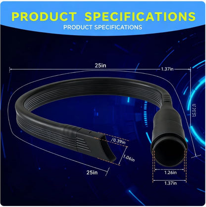 25" Flexible Vacuum -Generic Flexible Vacuum Crevice Tool Universal Attachment Long Reach Design Cleaning Accessory for Vacuum Hoses Tight Spaces(1 Pcs)